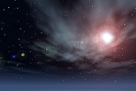 土星,外,空間