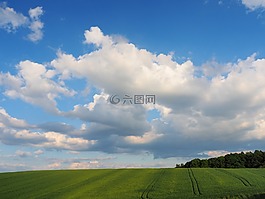 藍色,天空,云