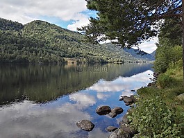 峽灣,湖,水