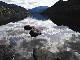 峽灣,湖,水