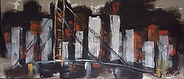 丙烯画,自己的生产,skiline