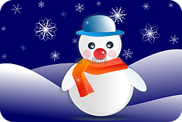 雪人,光面紙,明信片