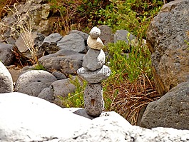 石頭,平衡,徒步旅行