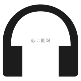 頭戴耳機(jī),圖標(biāo),黑