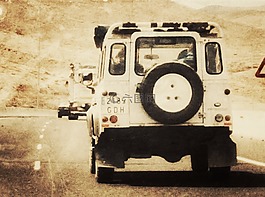 吉普車,草原,沙丘