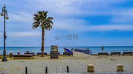 塞浦路斯,拉納卡,海濱長廊