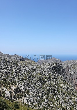 懸崖,景觀,天空