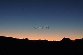 夜晚的天空,日落,戶外