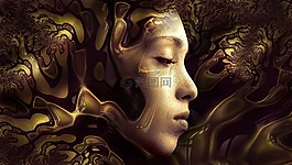 面對,黃金,女性