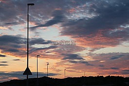 天空,日落,太陽