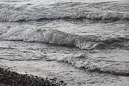波,海灘,水