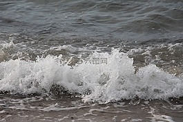 波,海灘,水