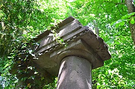 廢墟,石雕,雜草叢生