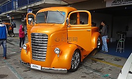 卡車,橙色,馬達