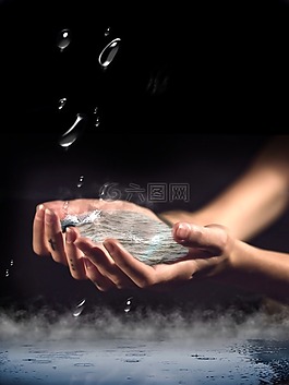 手,水,海