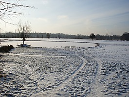 冬季,雪,湖