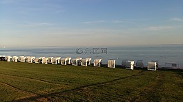 海,沙滩椅,海滩