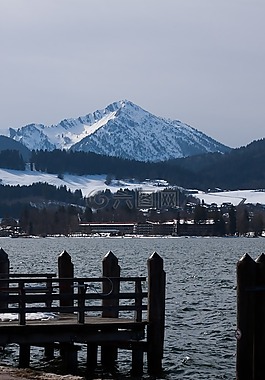 湖,山,雪