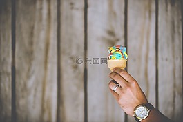 甜點,手,墻