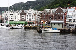 挪威,山,tyske bryggen