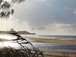 海岸,岸,環(huán)礁湖