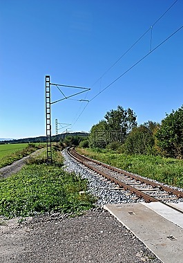 夏天,鐵路,軌道