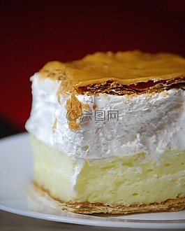 甜点,奶油,白
