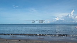海,休息,海滩
