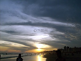 日落,mar,假期