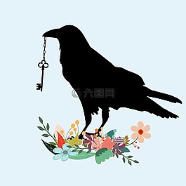 鳥,烏鴉,黑