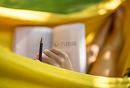 女子,學(xué)習(xí),鉛筆