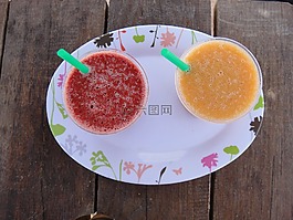 甜點,果汁冰糕,簡單的下酒菜