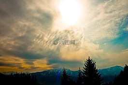 云,光,天空