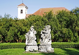 雕像,教堂,slavkov 花園