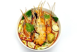 冬蔭功,酸辣湯,小蝦