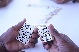 手,多米諾骨牌,游戲
