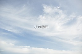 藍(lán),天空,薄云
