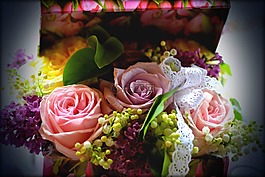 花束,玫瑰,liliac