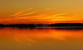 日落,海,太陽