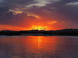 日落,太陽(yáng),紅色