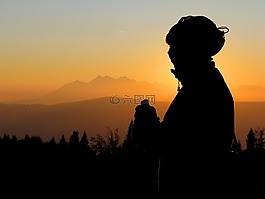 日落,山,冬奧會(huì)