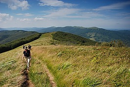 bieszczady,夏天,頂視圖