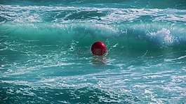 球,浮标,波