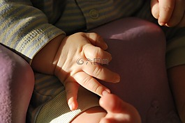 嬰兒,手,兒童