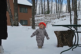 嬰兒,戶外,冬天