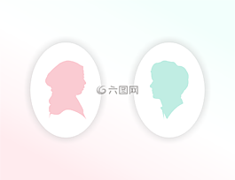 側(cè)影,夫婦,漸變