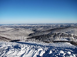 山,景觀,冬季