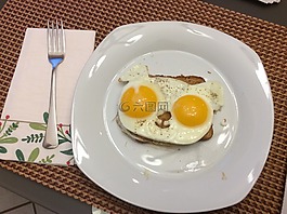 早餐,雞蛋,蛋黃