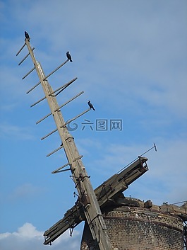 風車,滿目瘡痍,磨機