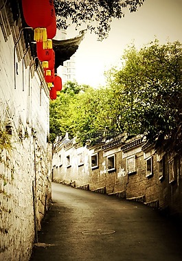 中國,景觀,走道